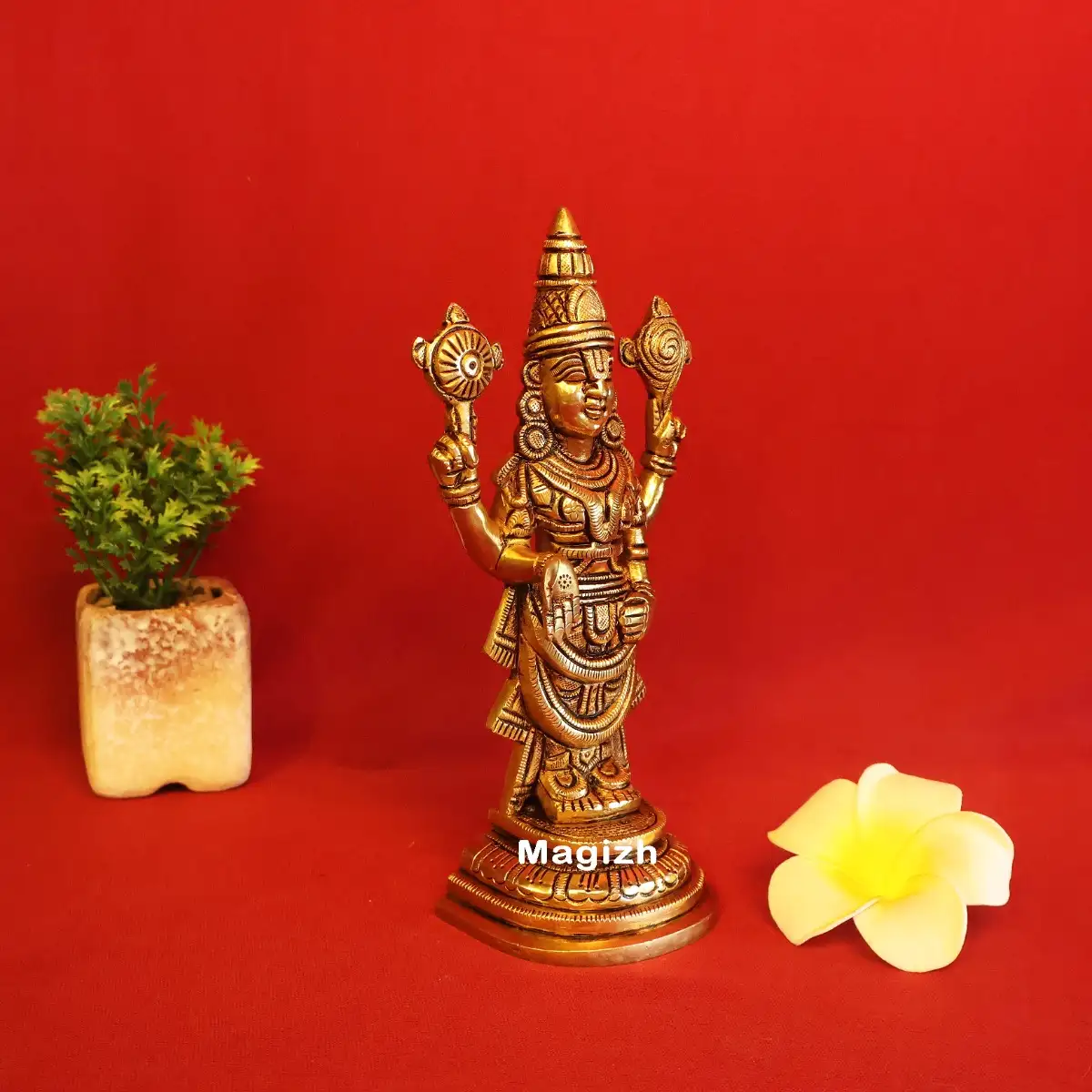 Brass Thirupathi Perumal idol 7.5 inches - image 2