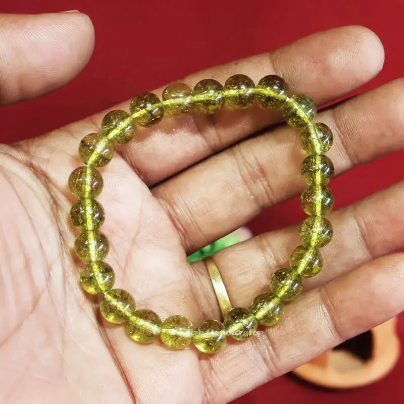 Peridot Crystal Bracelet (8 mm) - image 1