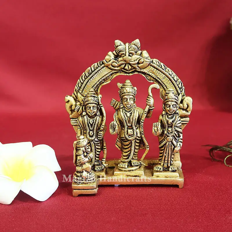 4.5 inches Brass RamRa Darbar idol - image 1