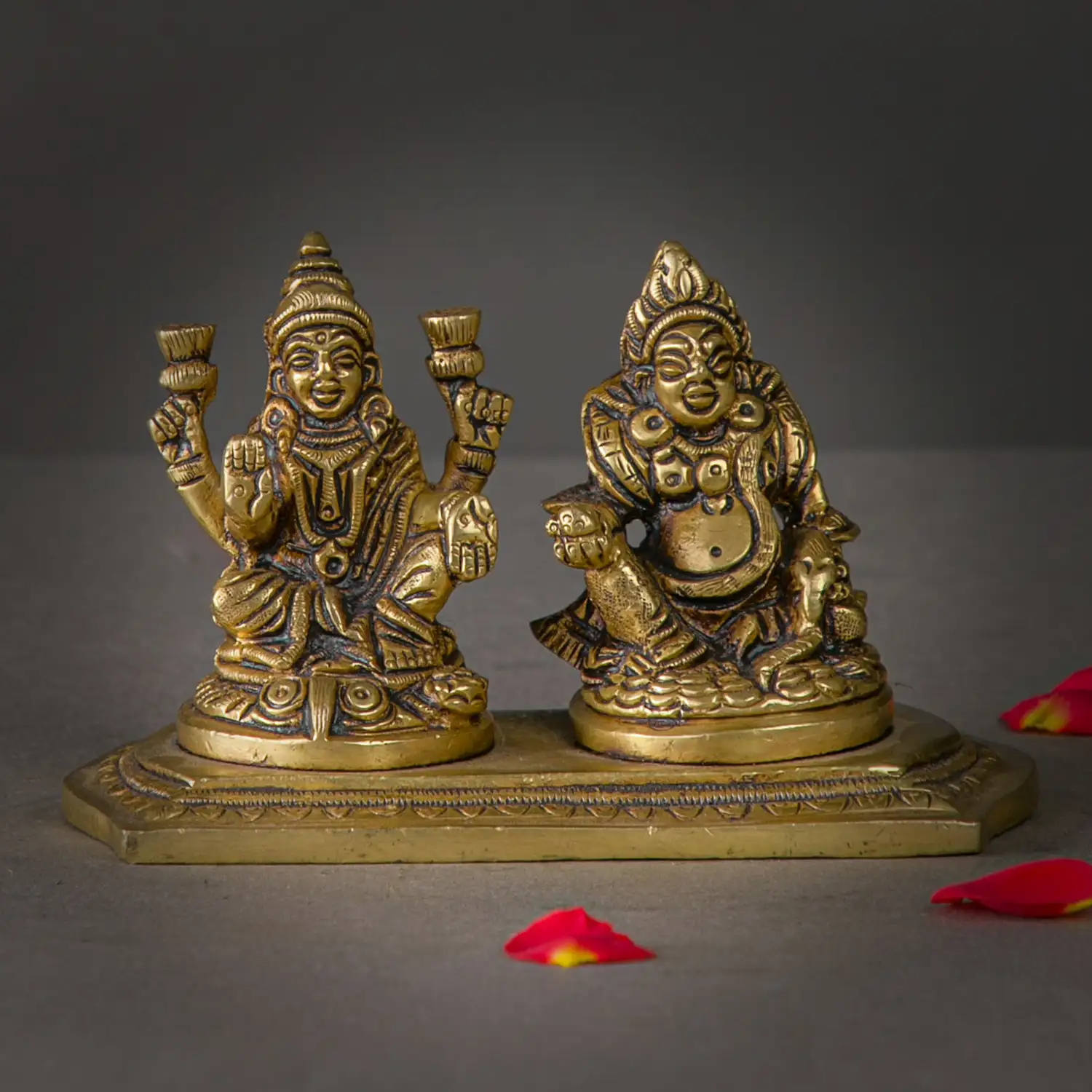 3 inches Brass Lakshmi Kuber Peedam Idol SC - image 1