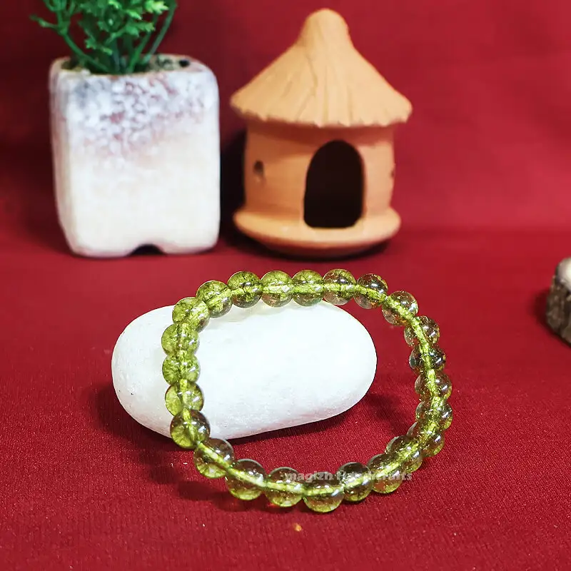 Peridot Crystal Bracelet (8 mm) - image 2
