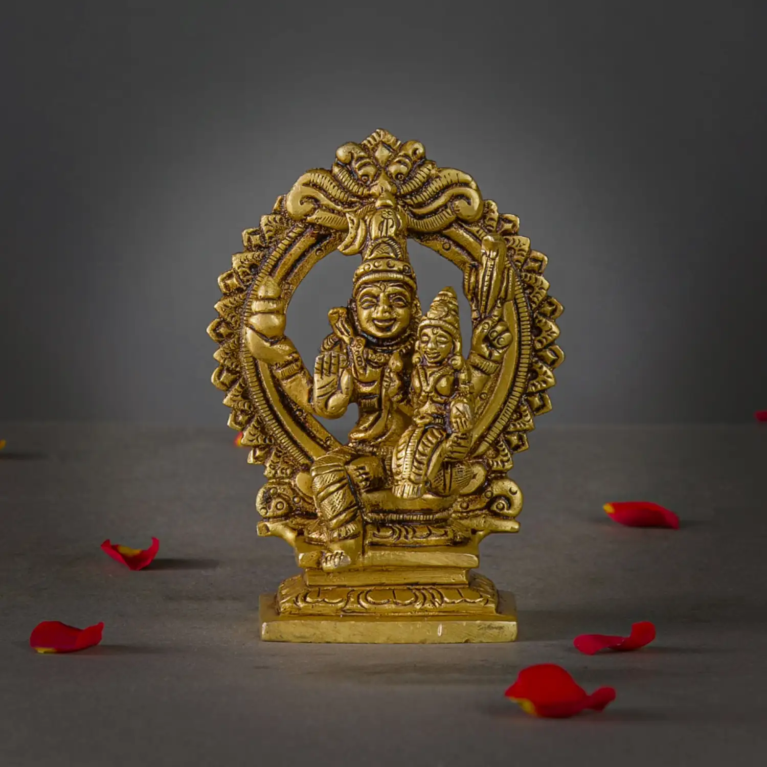 4 inches Swarna Akarshana Bhairava brass idol - image 1
