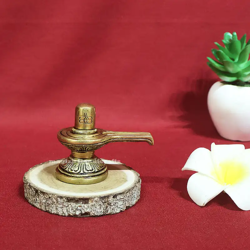 2 inches Brass Shiva Lingam idol SC - image 1