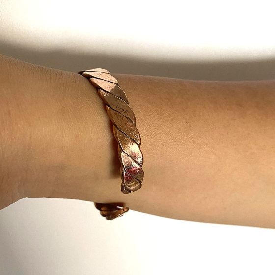 Large Therapeutic Magnetic Copper Three Colour Heavy Rope Bracelet - Joan  The Wad