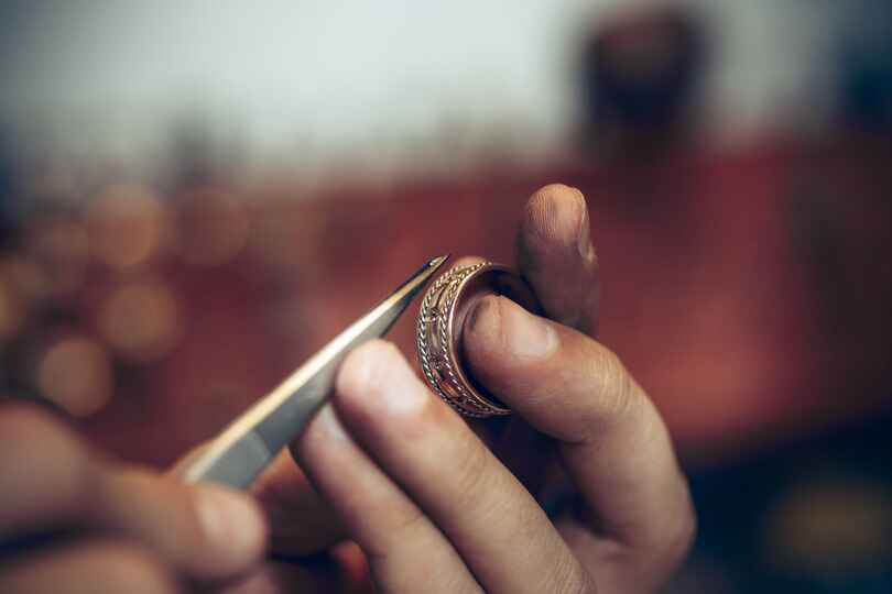 Karungali Wood & Impon Finger Ring Size -13 – Viha Online